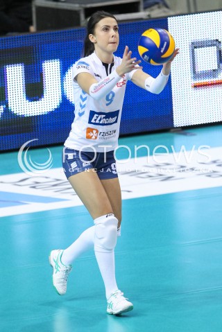  06.11.2016 RZESZOW<br />SIATKOWKA ORLEN LIGA 2016/2017 WOMEN VOLLEYBALL POLAND POLISH ORLENLIGA LEAGUE SEASON 2016/2017<br />MECZ DEVELOPRES SKYRES RZESZOW - CHEMIK POLICE <br />N/Z KAROLINA SZCZYGIEL SYLWETKA <br /> 