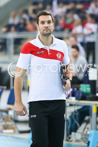  07.11.2016 LODZ SIATKOWKA <br />
ORLEN LIGA  SEZON 2016/2017 <br />
BEEF MASTER BUDOWLANI LODZ - LKS COMMERCECON<br />
N/Z TRENER MICHAL MASEK SYLWETKA<br />
 