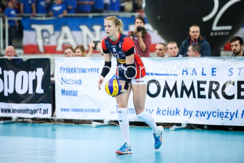  07.11.2016 LODZ SIATKOWKA <br />
ORLEN LIGA  SEZON 2016/2017 <br />
BEEF MASTER BUDOWLANI LODZ - LKS COMMERCECON<br />
N/Z HEIKE BEIER SYLWETKA<br />
 