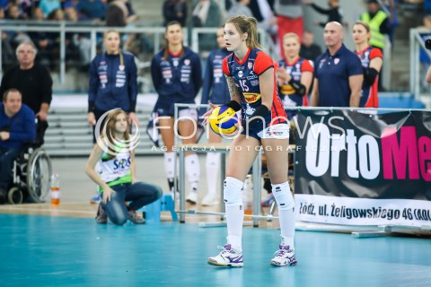  07.11.2016 LODZ SIATKOWKA <br />
ORLEN LIGA  SEZON 2016/2017 <br />
BEEF MASTER BUDOWLANI LODZ - LKS COMMERCECON<br />
N/Z KAJA GROBELNA SYLWETKA<br />
 