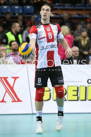  12.11.2016 RZESZOW<br />SIATKOWKA PLUSLIGA 2016/2017 MEN VOLLEYBALL POLAND POLISH PLUS LIGA LEAGUE SEASON 2016/2017<br />MECZ ASSECO RESOVIA RZESZOW - GKS KATOWICE <br />N/Z MARKO IVOVIC SYLWETKA <br /> 