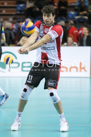  12.11.2016 RZESZOW<br />SIATKOWKA PLUSLIGA 2016/2017 MEN VOLLEYBALL POLAND POLISH PLUS LIGA LEAGUE SEASON 2016/2017<br />MECZ ASSECO RESOVIA RZESZOW - GKS KATOWICE <br />N/Z FABIAN DRZYZGA SYLWETKA <br /> 