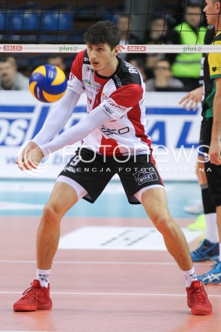  12.11.2016 RZESZOW<br />SIATKOWKA PLUSLIGA 2016/2017 MEN VOLLEYBALL POLAND POLISH PLUS LIGA LEAGUE SEASON 2016/2017<br />MECZ ASSECO RESOVIA RZESZOW - GKS KATOWICE <br />N/Z THIBAULT ROSSARD SYLWETKA <br /> 