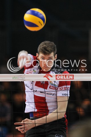  12.11.2016 RZESZOW<br />SIATKOWKA PLUSLIGA 2016/2017 MEN VOLLEYBALL POLAND POLISH PLUS LIGA LEAGUE SEASON 2016/2017<br />MECZ ASSECO RESOVIA RZESZOW - GKS KATOWICE <br />N/Z BARTLOMIEJ LEMANSKI SYLWETKA ATAK<br /> 