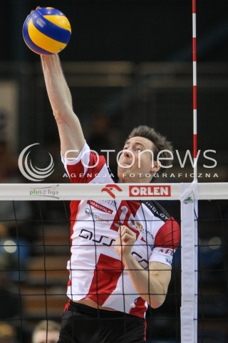  12.11.2016 RZESZOW<br />SIATKOWKA PLUSLIGA 2016/2017 MEN VOLLEYBALL POLAND POLISH PLUS LIGA LEAGUE SEASON 2016/2017<br />MECZ ASSECO RESOVIA RZESZOW - GKS KATOWICE <br />N/Z JOCHEN SCHOPS SYLWETKA ATAK<br /> 