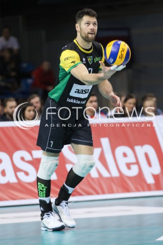  12.11.2016 RZESZOW<br />SIATKOWKA PLUSLIGA 2016/2017 MEN VOLLEYBALL POLAND POLISH PLUS LIGA LEAGUE SEASON 2016/2017<br />MECZ ASSECO RESOVIA RZESZOW - GKS KATOWICE <br />N/Z SERHIY KAPELUS SYLWETKA <br /> 