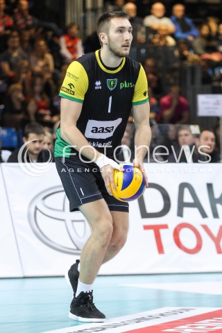  12.11.2016 RZESZOW<br />SIATKOWKA PLUSLIGA 2016/2017 MEN VOLLEYBALL POLAND POLISH PLUS LIGA LEAGUE SEASON 2016/2017<br />MECZ ASSECO RESOVIA RZESZOW - GKS KATOWICE <br />N/Z BARTLOMIEJ KRULICKI SYLWETKA <br /> 
