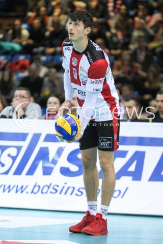  12.11.2016 RZESZOW<br />SIATKOWKA PLUSLIGA 2016/2017 MEN VOLLEYBALL POLAND POLISH PLUS LIGA LEAGUE SEASON 2016/2017<br />MECZ ASSECO RESOVIA RZESZOW - GKS KATOWICE <br />N/Z THIBAULT ROSSARD SYLWETKA <br /> 