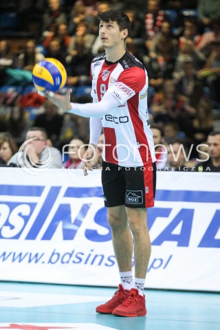  12.11.2016 RZESZOW<br />SIATKOWKA PLUSLIGA 2016/2017 MEN VOLLEYBALL POLAND POLISH PLUS LIGA LEAGUE SEASON 2016/2017<br />MECZ ASSECO RESOVIA RZESZOW - GKS KATOWICE <br />N/Z THIBAULT ROSSARD SYLWETKA <br /> 