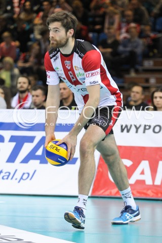  12.11.2016 RZESZOW<br />SIATKOWKA PLUSLIGA 2016/2017 MEN VOLLEYBALL POLAND POLISH PLUS LIGA LEAGUE SEASON 2016/2017<br />MECZ ASSECO RESOVIA RZESZOW - GKS KATOWICE <br />N/Z DAWID DRYJA SYLWETKA <br /> 
