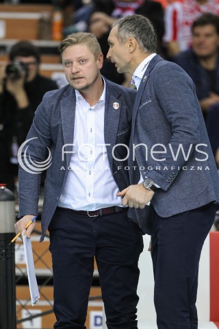  12.11.2016 RZESZOW<br />SIATKOWKA PLUSLIGA 2016/2017 MEN VOLLEYBALL POLAND POLISH PLUS LIGA LEAGUE SEASON 2016/2017<br />MECZ ASSECO RESOVIA RZESZOW - GKS KATOWICE <br />N/Z ANDRZEJ KOWAL - I TRENER ( HEAD COACH ) MARCIN OGONOWSKI - II TRENER ( ASSISTANT COACH ) <br /> 