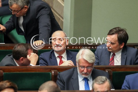  15.11.2016 WARSZAWA SEJM<br />POSIEDZENIE SEJMU RP<br />N/Z ZBIGNIEW ZIOBRO ANTONI MACIEREWICZ<br /> 