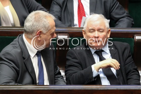  15.11.2016 WARSZAWA SEJM<br />POSIEDZENIE SEJMU RP<br />N/Z JAROSLAW KACZYNSKI JACEK SASIN<br /> 