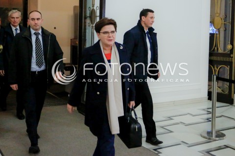  15.11.2016 WARSZAWA SEJM<br />POSIEDZENIE SEJMU RP<br />N/Z PREMIER BEATA SZYDLO<br /> 