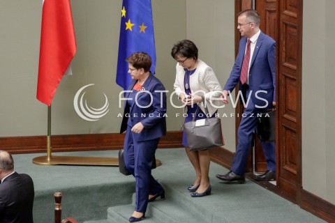  15.11.2016 WARSZAWA SEJM<br />POSIEDZENIE SEJMU RP<br />N/Z PREMIER BEATA SZYDLO ELZBIETA WITEK<br /> 