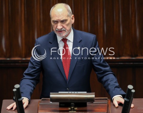  15.11.2016 WARSZAWA SEJM<br />POSIEDZENIE SEJMU RP<br />N/Z ANTONI MACIEREWICZ<br /> 