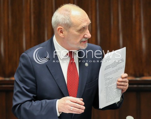  15.11.2016 WARSZAWA SEJM<br />POSIEDZENIE SEJMU RP<br />N/Z ANTONI MACIEREWICZ<br /> 