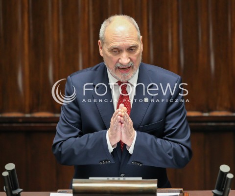  15.11.2016 WARSZAWA SEJM<br />POSIEDZENIE SEJMU RP<br />N/Z ANTONI MACIEREWICZ<br /> 