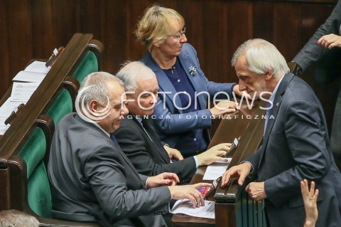  15.11.2016 WARSZAWA SEJM<br />POSIEDZENIE SEJMU RP<br />N/Z JAROSLAW KACZYNSKI RYSZARD TERLECKI JACEK SASIN<br /> 