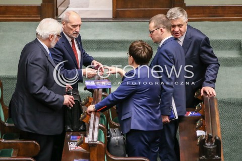  15.11.2016 WARSZAWA SEJM<br />POSIEDZENIE SEJMU RP<br />N/Z ANTONI MACIEREWICZ PREMIER BEATA SZYDLO KRZYSZTOF JURGIEL WITOLD WASZCZYKOWSKI<br /> 