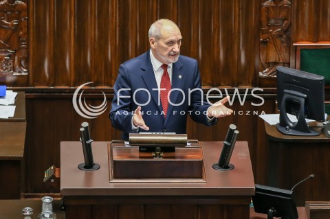  15.11.2016 WARSZAWA SEJM<br />POSIEDZENIE SEJMU RP<br />N/Z ANTONI MACIEREWICZ<br /> 