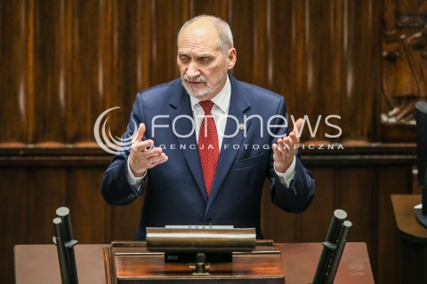  15.11.2016 WARSZAWA SEJM<br />POSIEDZENIE SEJMU RP<br />N/Z ANTONI MACIEREWICZ<br /> 
