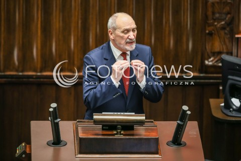  15.11.2016 WARSZAWA SEJM<br />POSIEDZENIE SEJMU RP<br />N/Z ANTONI MACIEREWICZ<br /> 