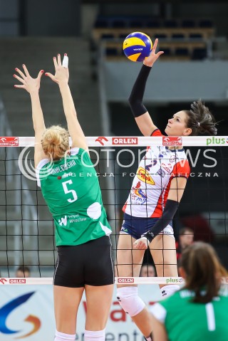  26.11.2016 LODZ SIATKOWKA ORLEN LIGA SEZON 2016/2017 VOLLEYBALL POLISH <br />
BEEF MASTER BUDOWLANI LODZ - IMPEL WROCLAW<br />
N/Z GABRIELA POLANSKA <br />
 