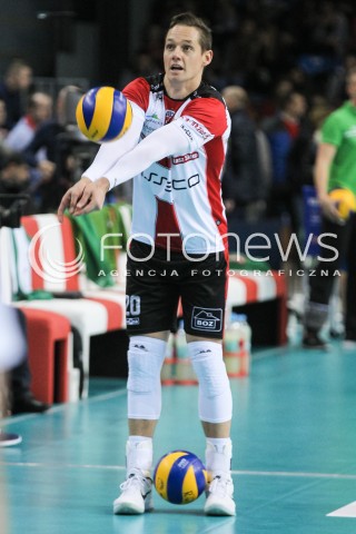  26.11.2016 RZESZOW<br />SIATKOWKA PLUSLIGA 2016/2017 MEN VOLLEYBALL POLAND POLISH PLUS LIGA LEAGUE SEASON 2016/2017<br />MECZ ASSECO RESOVIA RZESZOW - INDYKPOL AZS OLSZTYN <br />N/Z FREDERIC WINTERS SYLWETKA <br /> 