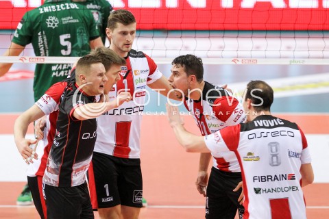  26.11.2016 RZESZOW<br />SIATKOWKA PLUSLIGA 2016/2017 MEN VOLLEYBALL POLAND POLISH PLUS LIGA LEAGUE SEASON 2016/2017<br />MECZ ASSECO RESOVIA RZESZOW - INDYKPOL AZS OLSZTYN <br />N/Z FABIAN DRZYZGA PIOTR NOWAKOWSKI DAMIAN WOJTASZEK RADOSC EMOCJE <br /> 