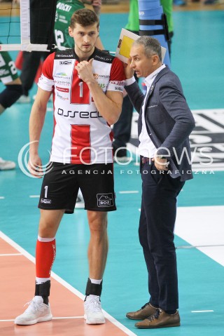  26.11.2016 RZESZOW<br />SIATKOWKA PLUSLIGA 2016/2017 MEN VOLLEYBALL POLAND POLISH PLUS LIGA LEAGUE SEASON 2016/2017<br />MECZ ASSECO RESOVIA RZESZOW - INDYKPOL AZS OLSZTYN <br />N/Z ANDRZEJ KOWAL - I TRENER ( HEAD COACH ) PIOTR NOWAKOWSKI <br /> 