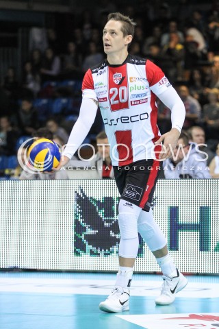  26.11.2016 RZESZOW<br />SIATKOWKA PLUSLIGA 2016/2017 MEN VOLLEYBALL POLAND POLISH PLUS LIGA LEAGUE SEASON 2016/2017<br />MECZ ASSECO RESOVIA RZESZOW - INDYKPOL AZS OLSZTYN <br />N/Z FREDERIC WINTERS SYLWETKA <br /> 