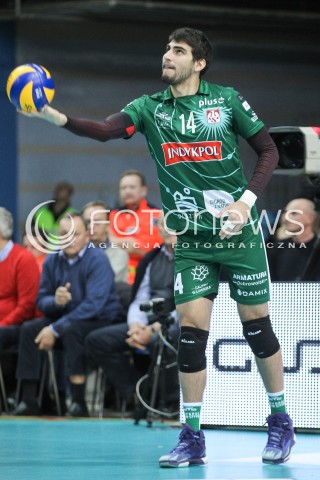  26.11.2016 RZESZOW<br />SIATKOWKA PLUSLIGA 2016/2017 MEN VOLLEYBALL POLAND POLISH PLUS LIGA LEAGUE SEASON 2016/2017<br />MECZ ASSECO RESOVIA RZESZOW - INDYKPOL AZS OLSZTYN <br />N/Z EZEQUIEL PALACIOS SYLWETKA <br /> 