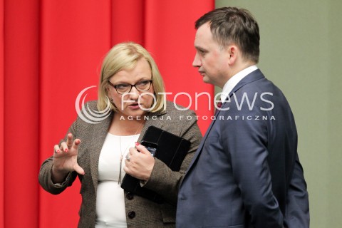 02.12.2016 WARSZAWA SEJM<br />POSIEDZENIE SEJMU RP<br />N/Z BEATA KEMPA ZBIGNIEW ZIOBRO<br /> 