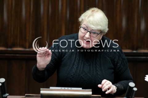  02.12.2016 WARSZAWA SEJM<br />POSIEDZENIE SEJMU RP<br />N/Z HENRYKA KRZYWONOS<br /> 
