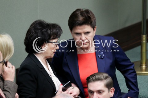 02.12.2016 WARSZAWA SEJM<br />POSIEDZENIE SEJMU RP<br />N/Z PREMIER BEATA SZYDLO ELZBIETA WITEK<br /> 