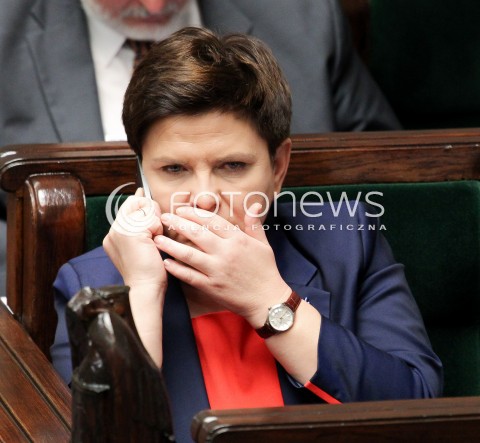  02.12.2016 WARSZAWA SEJM<br />POSIEDZENIE SEJMU RP<br />N/Z PREMIER BEATA SZYDLO<br /> 