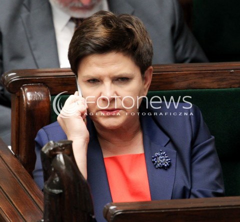  02.12.2016 WARSZAWA SEJM<br />POSIEDZENIE SEJMU RP<br />N/Z PREMIER BEATA SZYDLO<br /> 