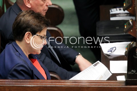  02.12.2016 WARSZAWA SEJM<br />POSIEDZENIE SEJMU RP<br />N/Z PREMIER BEATA SZYDLO<br /> 