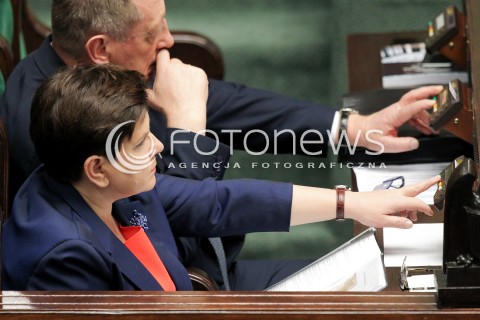  02.12.2016 WARSZAWA SEJM<br />POSIEDZENIE SEJMU RP<br />N/Z PREMIER BEATA SZYDLO<br /> 