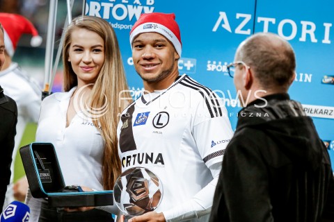  02.12.2016 WARSZAWA PILKA NOZNA <br />FOOTBALL EKSTRAKLASA STADION LEGII<br />MECZ LEGIA WARSZAWA - WISLA PLOCK<br />N/Z VADIS ODJIDJA OFOE <br /> 