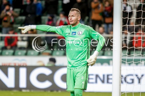  02.12.2016 WARSZAWA PILKA NOZNA <br />FOOTBALL EKSTRAKLASA STADION LEGII<br />MECZ LEGIA WARSZAWA - WISLA PLOCK<br />N/Z ARKADIUSZ MALARZ <br /> 