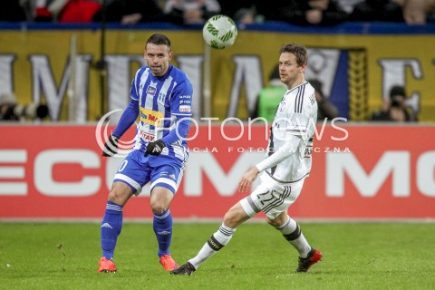  02.12.2016 WARSZAWA PILKA NOZNA <br />FOOTBALL EKSTRAKLASA STADION LEGII<br />MECZ LEGIA WARSZAWA - WISLA PLOCK<br />N/Z KASPER HAMALAINEN CEZARY STEFANCZYK <br /> 