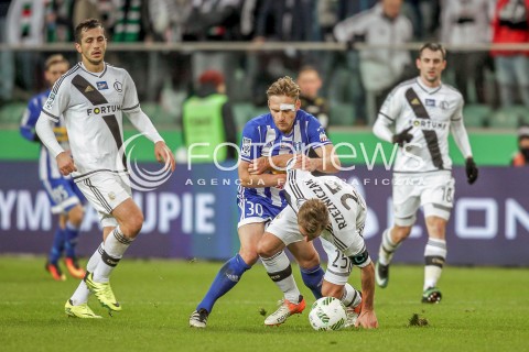  02.12.2016 WARSZAWA PILKA NOZNA <br />FOOTBALL EKSTRAKLASA STADION LEGII<br />MECZ LEGIA WARSZAWA - WISLA PLOCK<br />N/Z JAKUB RZEZNICZAK SERGIEJ KRIVETS <br /> 