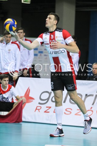  03.12.2016 RZESZOW<br />SIATKOWKA PLUSLIGA 2016/2017 MEN VOLLEYBALL POLAND POLISH PLUS LIGA LEAGUE SEASON 2016/2017<br />MECZ ASSECO RESOVIA RZESZOW - BBTS BIELSKO - BIALA <br />N/Z GAVIN SCHMITT SYLWETKA <br /> 