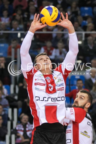  03.12.2016 RZESZOW<br />SIATKOWKA PLUSLIGA 2016/2017 MEN VOLLEYBALL POLAND POLISH PLUS LIGA LEAGUE SEASON 2016/2017<br />MECZ ASSECO RESOVIA RZESZOW - BBTS BIELSKO - BIALA <br />N/Z LUKAS TICHACEK SYLWETKA <br /> 