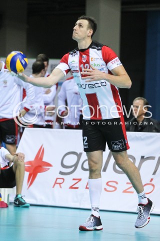  03.12.2016 RZESZOW<br />SIATKOWKA PLUSLIGA 2016/2017 MEN VOLLEYBALL POLAND POLISH PLUS LIGA LEAGUE SEASON 2016/2017<br />MECZ ASSECO RESOVIA RZESZOW - BBTS BIELSKO - BIALA <br />N/Z GAVIN SCHMITT SYLWETKA <br /> 
