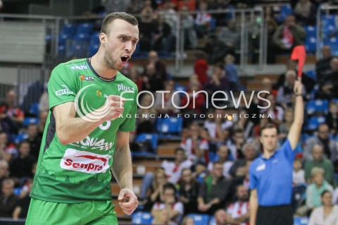  03.12.2016 RZESZOW<br />SIATKOWKA PLUSLIGA 2016/2017 MEN VOLLEYBALL POLAND POLISH PLUS LIGA LEAGUE SEASON 2016/2017<br />MECZ ASSECO RESOVIA RZESZOW - BBTS BIELSKO - BIALA <br />N/Z DMITRY STOROZHYLOV RADOSC EMOCJE SYLWETKA <br /> 