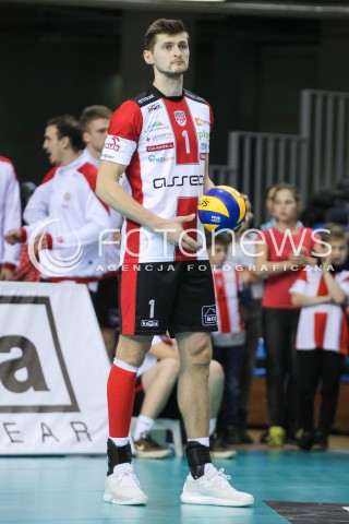  03.12.2016 RZESZOW<br />SIATKOWKA PLUSLIGA 2016/2017 MEN VOLLEYBALL POLAND POLISH PLUS LIGA LEAGUE SEASON 2016/2017<br />MECZ ASSECO RESOVIA RZESZOW - BBTS BIELSKO - BIALA <br />N/Z PIOTR NOWAKOWSKI SYLWETKA <br /> 