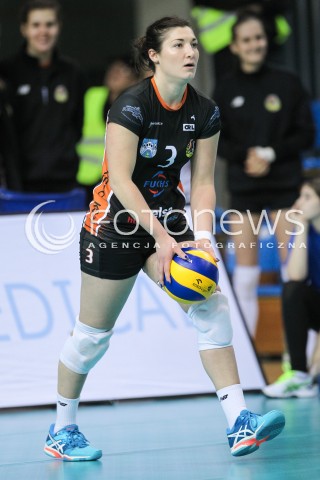  04.12.2016 RZESZOW<br />SIATKOWKA ORLEN LIGA 2016/2017 WOMEN VOLLEYBALL POLAND POLISH ORLENLIGA LEAGUE SEASON 2016/2017<br />MECZ DEVELOPRES SKYRES RZESZOW - KSZO OSTROWIEC<br />N/Z EWELINA POLAK SYLWETKA <br /> 